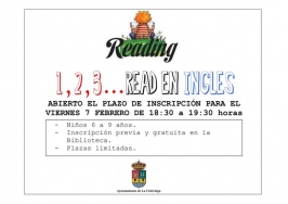 "1, 2, 3 Read en Inglés” en La Cistérniga