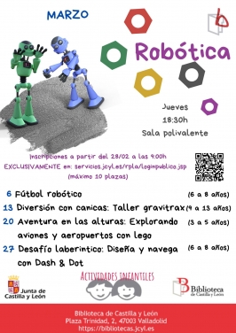 Talleres de robótica en la Biblioteca Pública de Castilla y León