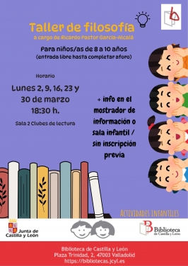 Taller de filosofía entre libros en la Biblioteca Pública de Castilla y León
