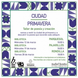 "Taller de poesía y creación" en las Bibliotecas Municipales de Valladolid