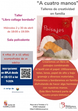 Taller "Libro collage bordado" en Espacio La Tribu