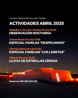 Astronomía en familia en el Centro Astronómico de Tiedra
