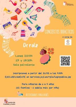 Conciertos didácticos “De raíz" en la Biblioteca Pública de Castilla y León
