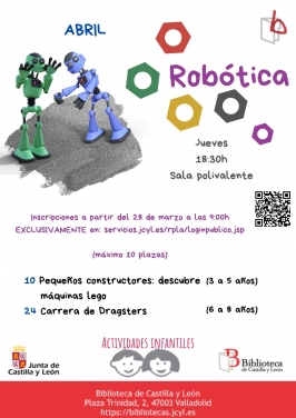 Talleres de robótica en la Biblioteca Pública de Castilla y León