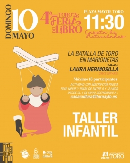 Taller infantil en la Feria del Libro de Toro 