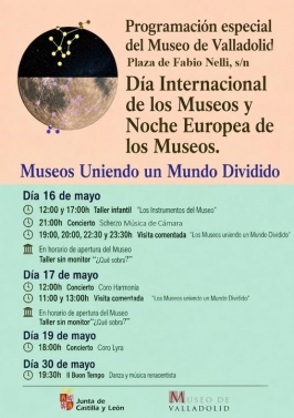 Día Internacional de los Museos y Noche Europea de los Museos en el Museo de Valladolid