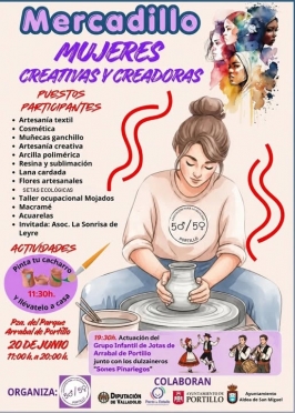 Mercadillo "Mujeres creativas y creadoras" en Portillo