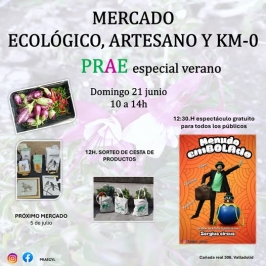  Mercado Ecológico, Artesano y Km0 "Especial Verano" en el PRAE
