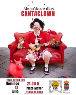 Alicia Maravillas presenta "Cantaclown" en Viana de Cega 