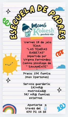 Escuelita de padres "Las temidas rabietas" en Mamá Kokeshi