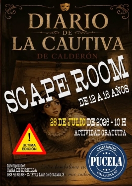 Scape Room “Diario de la cautiva del Calderón” Scape Room “Diario de la cautiva del Calderón”