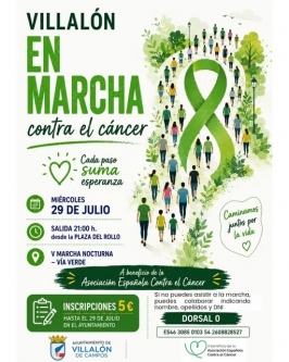 "En marcha contra el cáncer" en Villalón de Campos