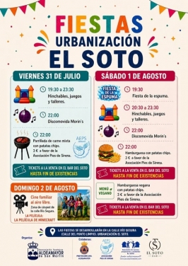 Fiestas Urbanización "El Soto" en Aldeamayor de San Martín