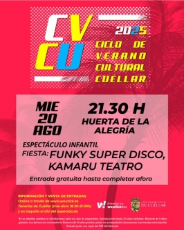 Kamaru Teatro presenta "Funky Súper Disco" en Cuéllar