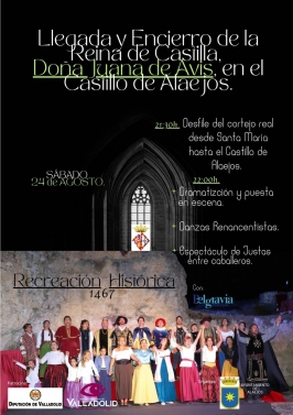 Llegada y Enciero de la Reina de Castilla, Doña Juana de Avis en Alaejos