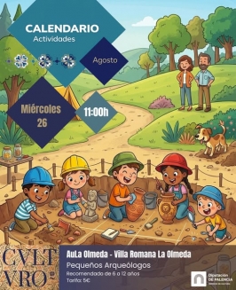 Taller "Pequeños Arqueólogos" en la Villa Romana La Olmeda