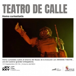 Teatro de calle "Homo curiositatis" en el Museo de la Evolución Humana