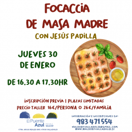 "Focaccia de masa madre" en el Puente Azul