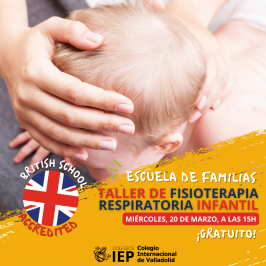 Taller gratuito de "Fisoterapia respiratoria" para familias en el Colegio Internacional de Valladolid