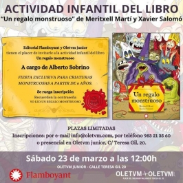 Actividad infantil del libro "Un regalo monstruoso" en Oletvm Jr.