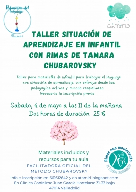 Taller Situación de Aprendizaje en Infantil con Rimas de Tamara Chubarovsky