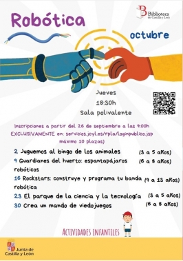 Talleres de robótica en la Biblioteca Pública de Castilla y León