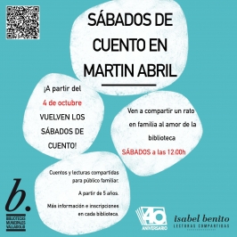 Sábados de cuento en la Biblioteca Municipal F.J. Martín Abril