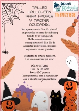 Taller de Halloween para padres y madres en Mamá Kokeshi