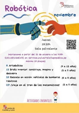 Talleres de robótica en la Biblioteca Pública de Castilla y León