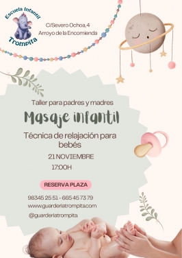Taller "Masajeinfantil" en la Escuela Infantil Trompita