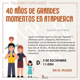 Talleres en el Museo de la Evolución Humana