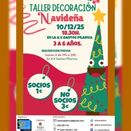 Taller de decoración navideña en Santos Pilarica