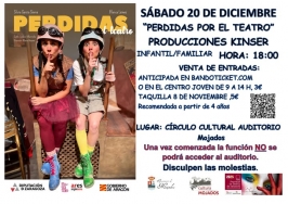 Producciones Kinser presenta "Perdidas por el teatro"