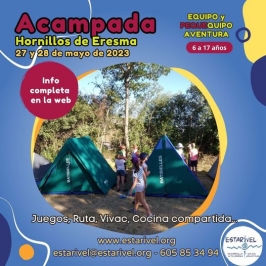 Acampada Equipo Aventura con Estarivel