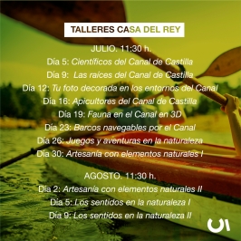 Talleres "Más Canal" en Casa del Rey en Villaumbrales
