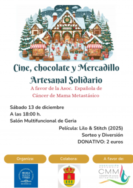 Mercadillo solidario, cine y chocolate