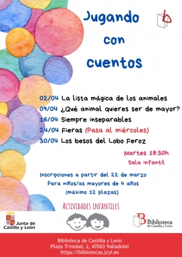 “Jugando con cuentos” en la Biblioteca Publica de Castilla y León