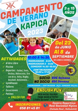 Campamento de Verano Kapica en el C.D. Real Sociedad Hípica de Valladolid