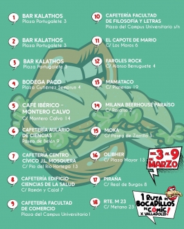 Ruta de bocadillos de Cómic. Valladolid.