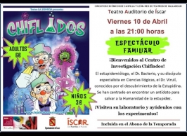 Teatro La Sonrisa presenta "Chiflados". Íscar (Valladolid).