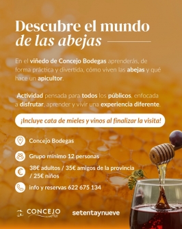 "Apicultor por un día". Bodegas Concejo, Valoria la Buena (Valladolid).