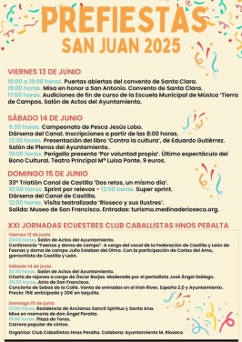 Programa PreFiestas de San Juan. Medina de Rioseco (Valladolid). 1