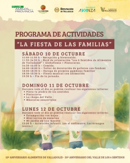 Programa Fiesta de las Familias. Valle de los Seis Sentidos, Renedo de Esgueva (Valladolid). Programa Fiesta de las Familias. Valle de los Seis Sentidos, Renedo de Esgueva (Valladolid).