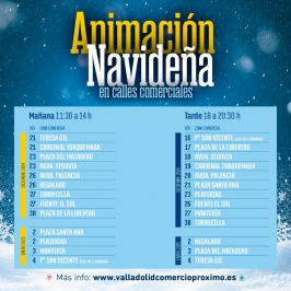 Animación Navideña en las Zonas Comerciales de Valladolid.