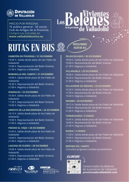 Belenes Vivientes en la Provincia de Valladolid 2024-25.