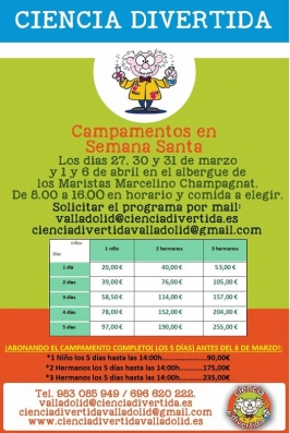 Campamento "Semana Santa con Ciencia Divertida"