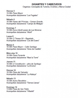 Gigantes y Cabezudos. Feria y Fiestas de la Virgen de San Lorenzo 2025. Valladolid.