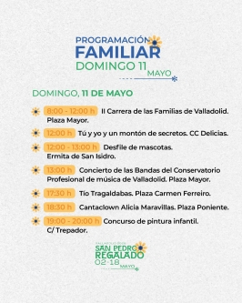 Programa Familiar Fiestas Patronales de San Pedro Regalado 2025