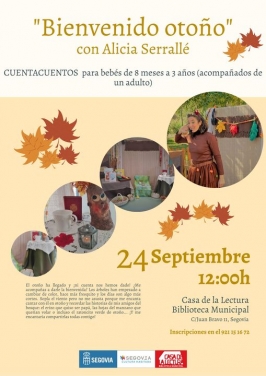 Cuentacuentos "Bienvenido otoño" en la Casa de la Lectura de Segovia