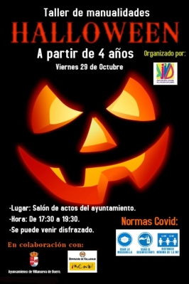 Taller de manualidades de Halloween en Villanueva de Duero